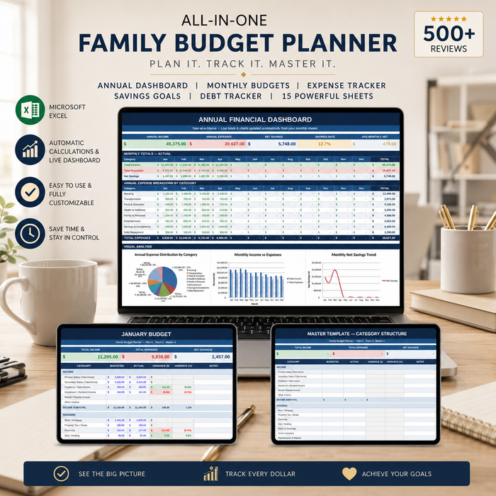 Family Budget Excell Spreadsheet